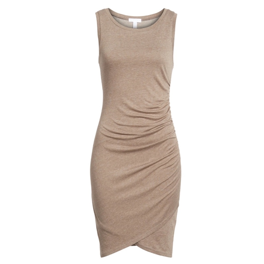 Leith Tan Sleeveless Dress